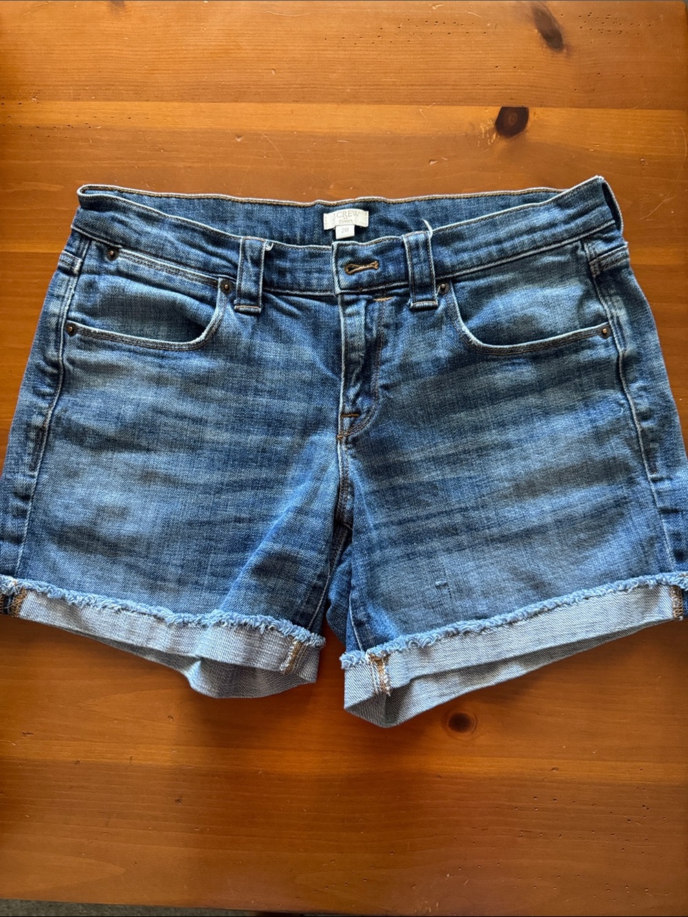 J. Crew Women's Medium Blue Denim Cutoff Shorts